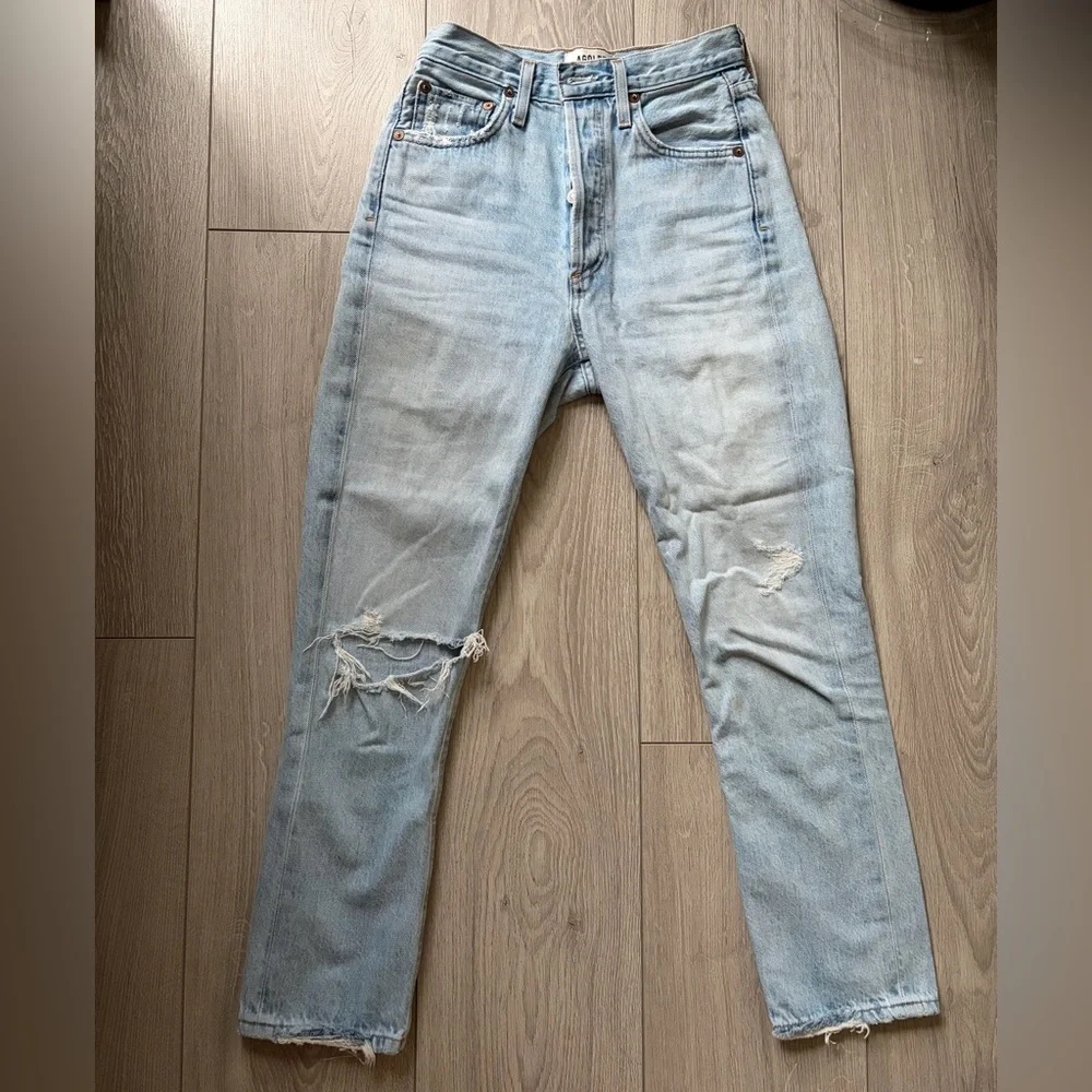 Agolde Riley High Rise Straight Crop - Size: 22 - Colour: Shatter - Picture 2 of 4